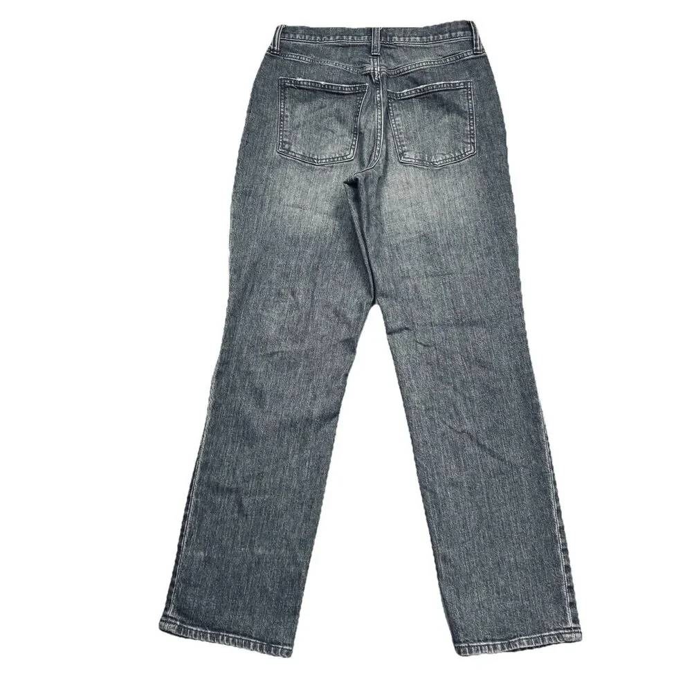 Universal Thread Vintage Straight Jeans 2/26 (27x29) Gray Blue Distressed Womens